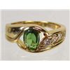 Image 1 : 14K GOLD PLATED EMERALD & TOPAZ RING