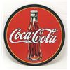 Image 1 : COCA COLA ROUND METAL ADVERTISING SIGN