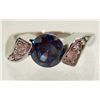 Image 1 : WHITE GOLD PLATED BLUE SAPPHIRE & TOPAZ RING