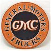 Image 1 : GMC GENERAL MOTORS TRUCKS ROUND METAL ADVERTISING SIGN