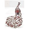 Image 2 : PEACOCK BROOCH W/ AMETHYST CRYSTALS & RHINESTONES