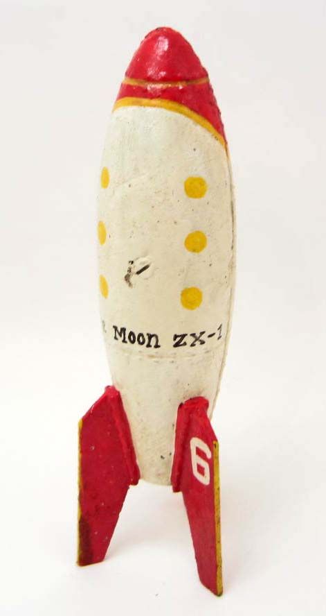 CAST IRON ROCKET MODERN BANK - 9