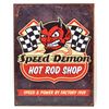 Image 1 : SPEED DEMON HOT ROD SHOP METAL ADVERTISING SIGN