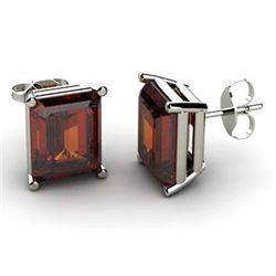 Genuine 18.00 ctw Garnet Earring 14k W/Y Gold