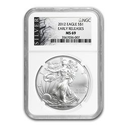 2012 Silver American Eagle - MS-69 NGC - ALS Label/Earl