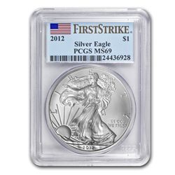 2012 Silver American Eagle - MS-69 PCGS - First Strike