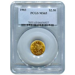 Certified US Gold $2.5 Liberty MS65