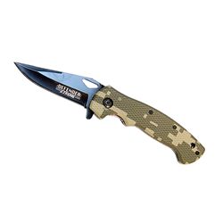 COLLECTORS EDITION 7.5" GREEN HANDLE FOLDING KNIFE W/CL