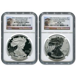 Certified 2012-S American Eagle 75th Anniversary 2pc Pr