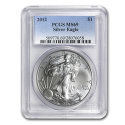 2012 Silver American Eagle - MS-69 PCGS