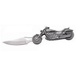 COLLECTORS EDITION 8" MOTORCYCLE HANDLED FOLDING KNIFE