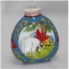 Image 1 : ANTIQUE GUYUEXUAM FALONY COLOR GLASS PORCELAIN SNUFF BO