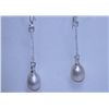 Image 1 : 10.35 CTW WHITE PEARL DANGLING EARRING