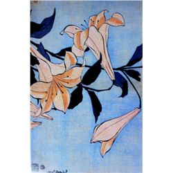 Katsushika Hokusai Lilies