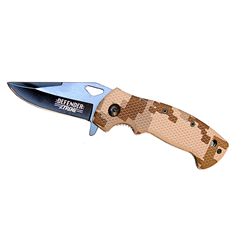 COLLECTORS EDITION 7.5" CAMO HANDLE FOLDING KNIFE W/CLI