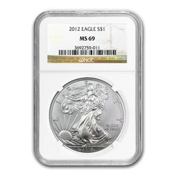 2012 Silver American Eagle - MS-69 NGC