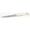 Image 1 : COLLECTORS EDITION 7.5" WHITE METAL HANDLE FOLDING KNIF