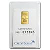 Image 1 : 1 gram Statue of Liberty Credit Suisse Gold Bar With As