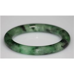 GREEN AND BLACK JADE BANGLE