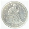 Image 1 : 1846 SEATED DOLLAR, VF+  NICE TYPE COIN