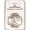 Image 1 : 1925 PEACE SILVER DOLLAR, NGC MS-65 GEM!