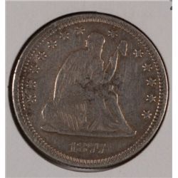 1877 SEATED QUARTER VF/XF