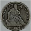 Image 1 : 1854-O SEATED HALF DOLLAR VG/FINE