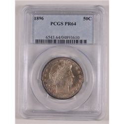 1896 BARBER HALF DOLLAR PCGS PR 64