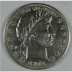 1900 BARBER HALF DOLLAR XF/AU