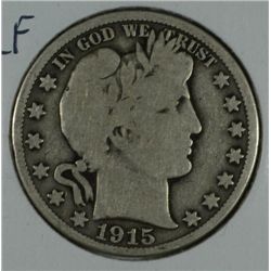 1915 BARBER HALF DOLLAR GOOD