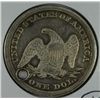 Image 2 : 1846 SEATED DOLLAR VF (DAMAGED)