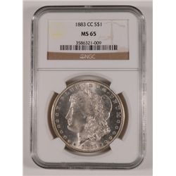 1883-CC MORGAN DOLLAR NGC MS65