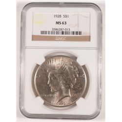 1928 PEACE DOLLAR NGC MS63
