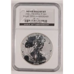 2006 P SILVER AMERICAN EAGLE (REV PROOF) NGC PF 70