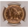 Image 2 : 1895 $5 GOLD LIBERTY NGC MS65