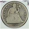 Image 1 : 1870 SEATED DOLLAR G/VG