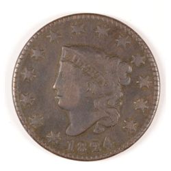1824 LARGE CENT ( N-4 ) VF