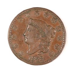 1828 LARGE CENT, XF