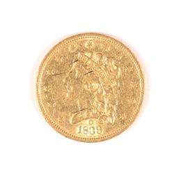 1839-O $2.50 CLASSIC GOLD VF/XF