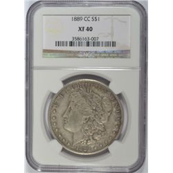 1889-CC MORGAN DOLLAR NGC XF 40