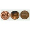 Image 2 : 3 LINCOLN CENTS (17,51-D,70-S SD) CH BU