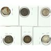 Image 2 : 6 SEATED HALF DIMES (56,57,57-O,58,71,72) AG/FINE