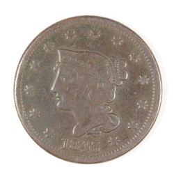 1843 LARGE CENT ( N-4 )  VF
