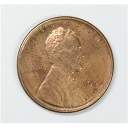 1909-S VDB LINCOLN CENT, MS-60 BROWN, KEY DATE TO THE SERIES, NICE LUSTER RARE!!