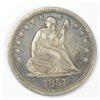 Image 1 : 1857 SEATED QUARTER, XF+ ORIGINAL