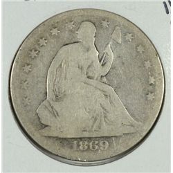 1869-S SEATED HALF DOLLAR GOOD