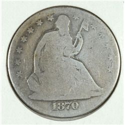 1870 SEATED HALF DOLLAR GOOD