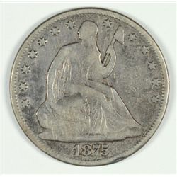 1875 SEATED HALF DOLLAR FINE