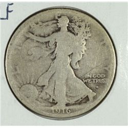 1916-S WALKING LIBERTY HALF DOLLAR AG