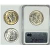 Image 4 : 1941 MS63, 1942 NGC AU 58 & 1942-D MS 63 WALKING LIBERTY HALF DOLLAR